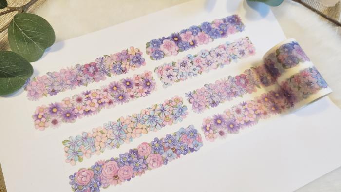 Design Washi Tape Blumen Bordüre